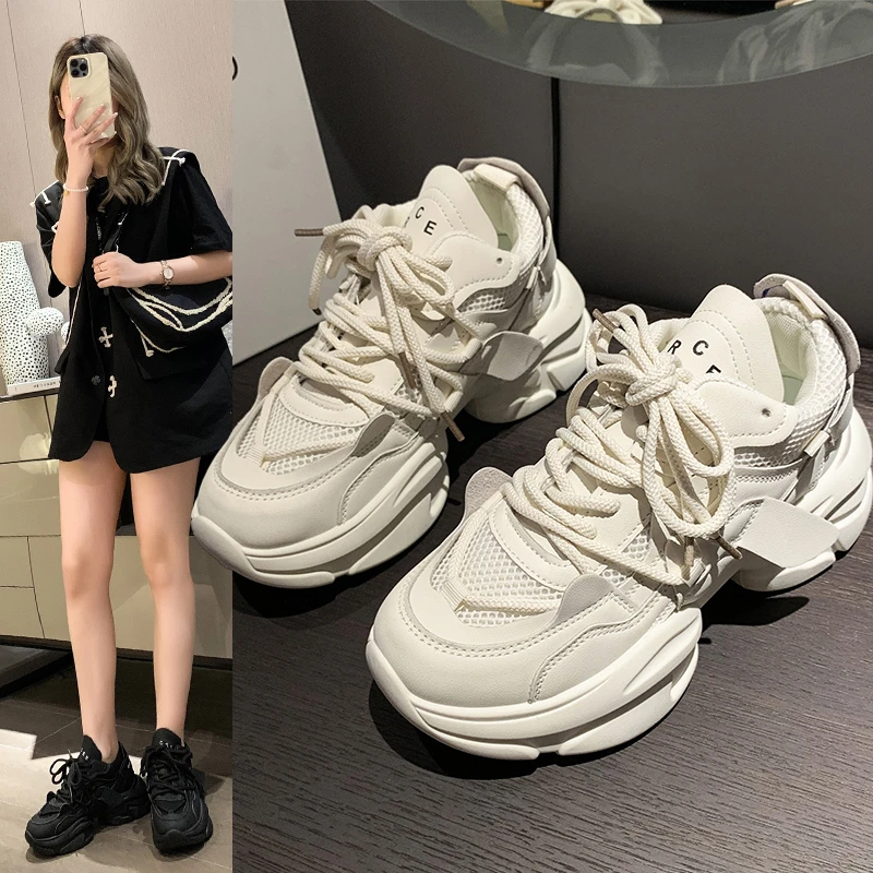 

Женская обувь, Осенняя обувь на платформе для прогулок, Женская дышащая повседневная спортивная обувь для женщин, папа