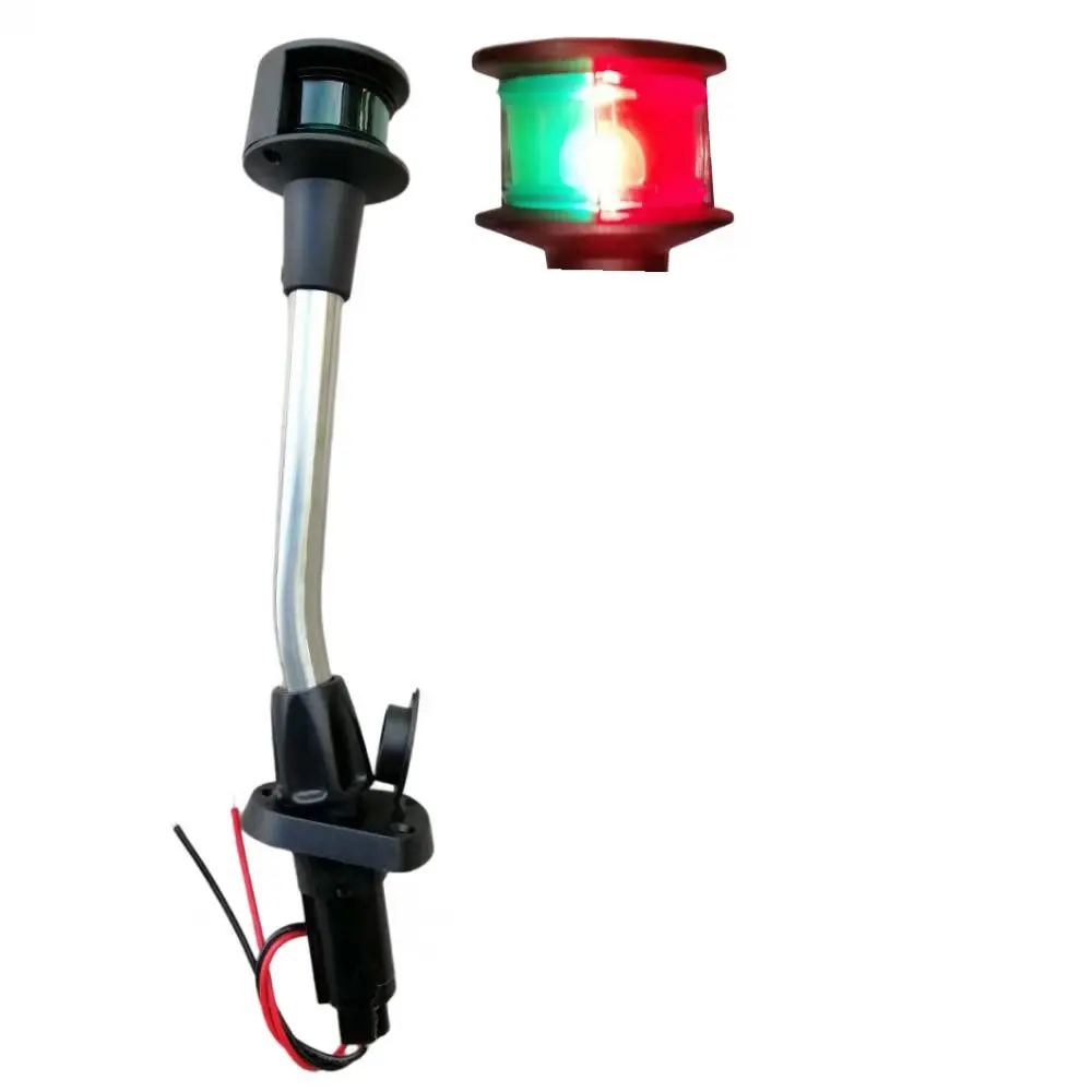 Boat Navigation Light Red And Green Dual Color Diagonal Light Pole Bow LED Light 2 Claw Pole With Detachable Base 306 MMm stable base necklace holder elegant tree shape jewelry stand organizer for tangle free earrings necklaces detachable base