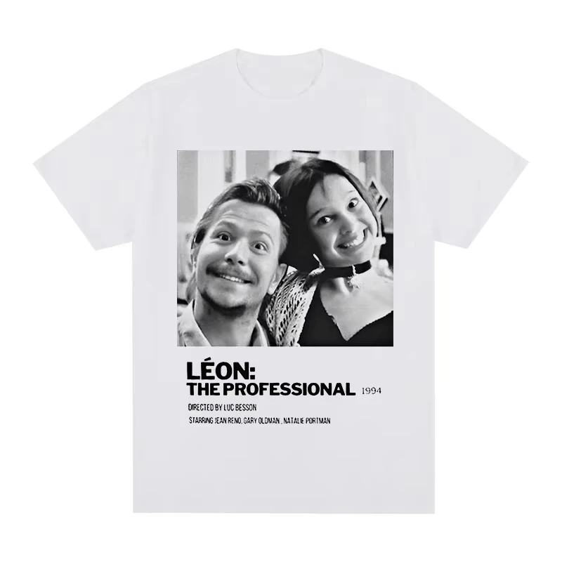Léon Vintage T-Shirt Film The Professional Luc Besson Jean Reno 1994 Klassischer Film Baumwolle Herren Damen Kurzarm-T-Shirt Unisex