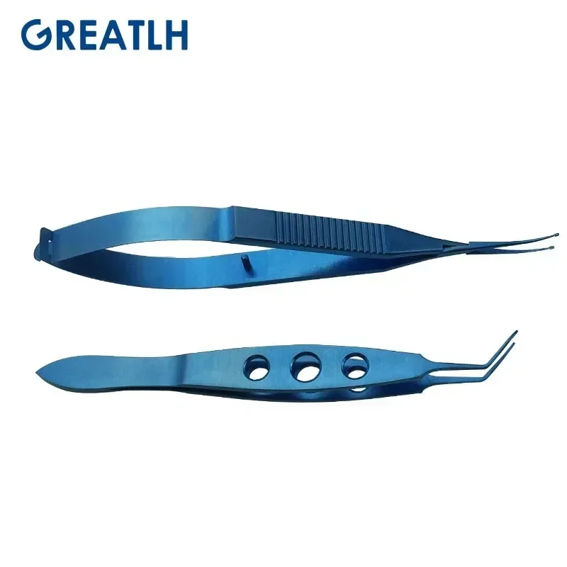 Intraocular Lens Holding Tweezers Flat Handle Duckbill Lens Forceps Implantation Autoclavable Ophthalmic Microinstrument 1pcs