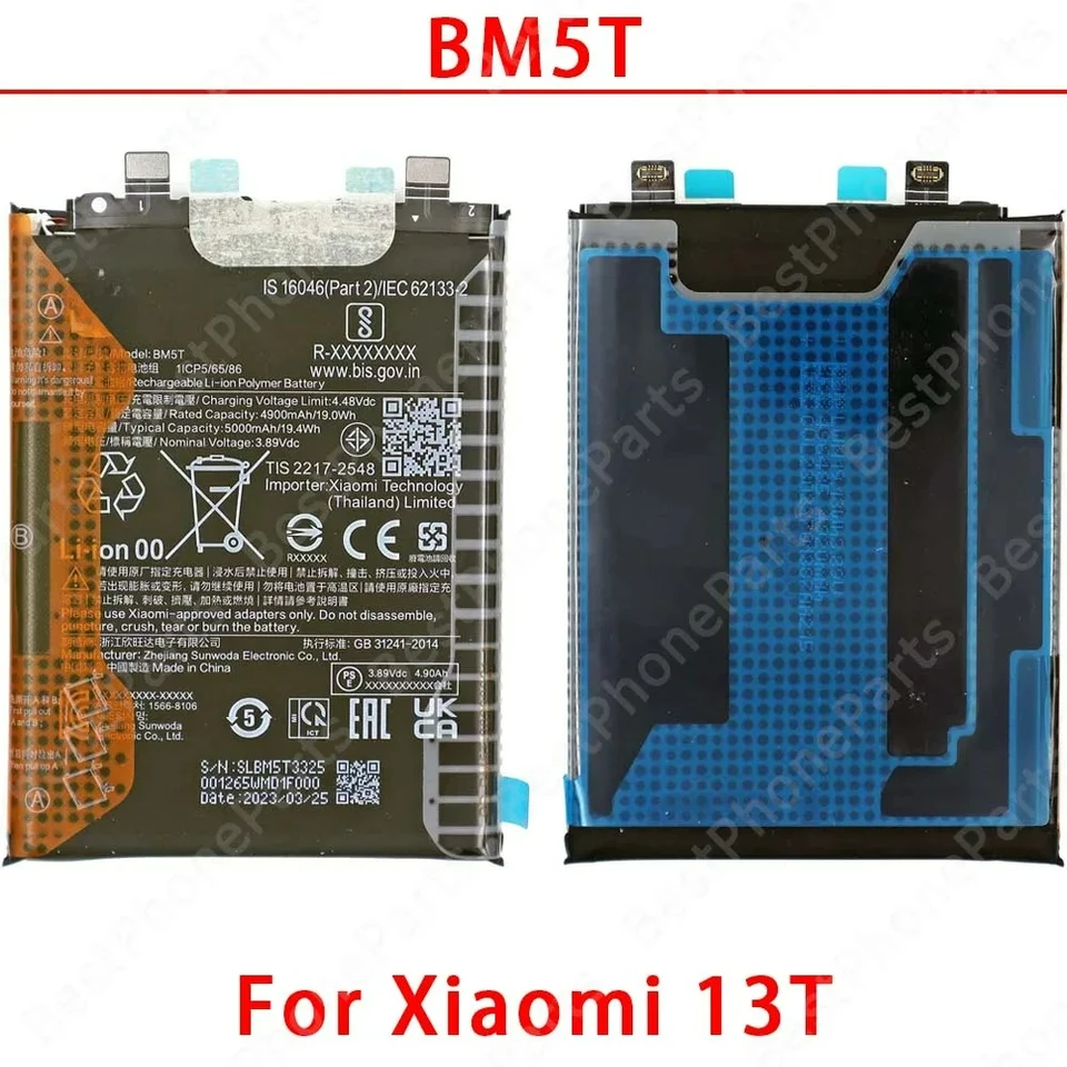 Xiaomi 13T バッテリー92% Phone Battery For Xiaomi 13 13Pro 13Lite 13Ultra 13T 13TPro BP4G