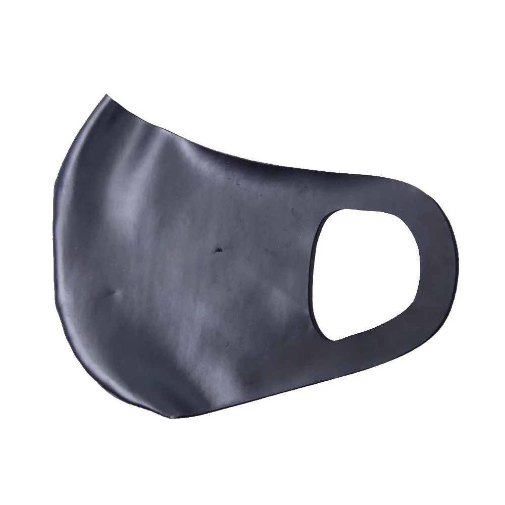 Fashion Decorative Waterproof Mask PU Faux Leather Washable Adult Face Mask