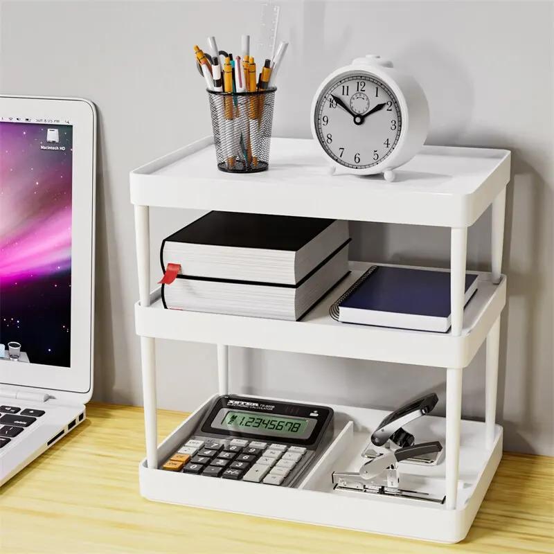 Organisateur Bureau 3 Niveaux Wotendy | Étagère Clamp-on Pour Bureau | Rangement Accessoires Jeu