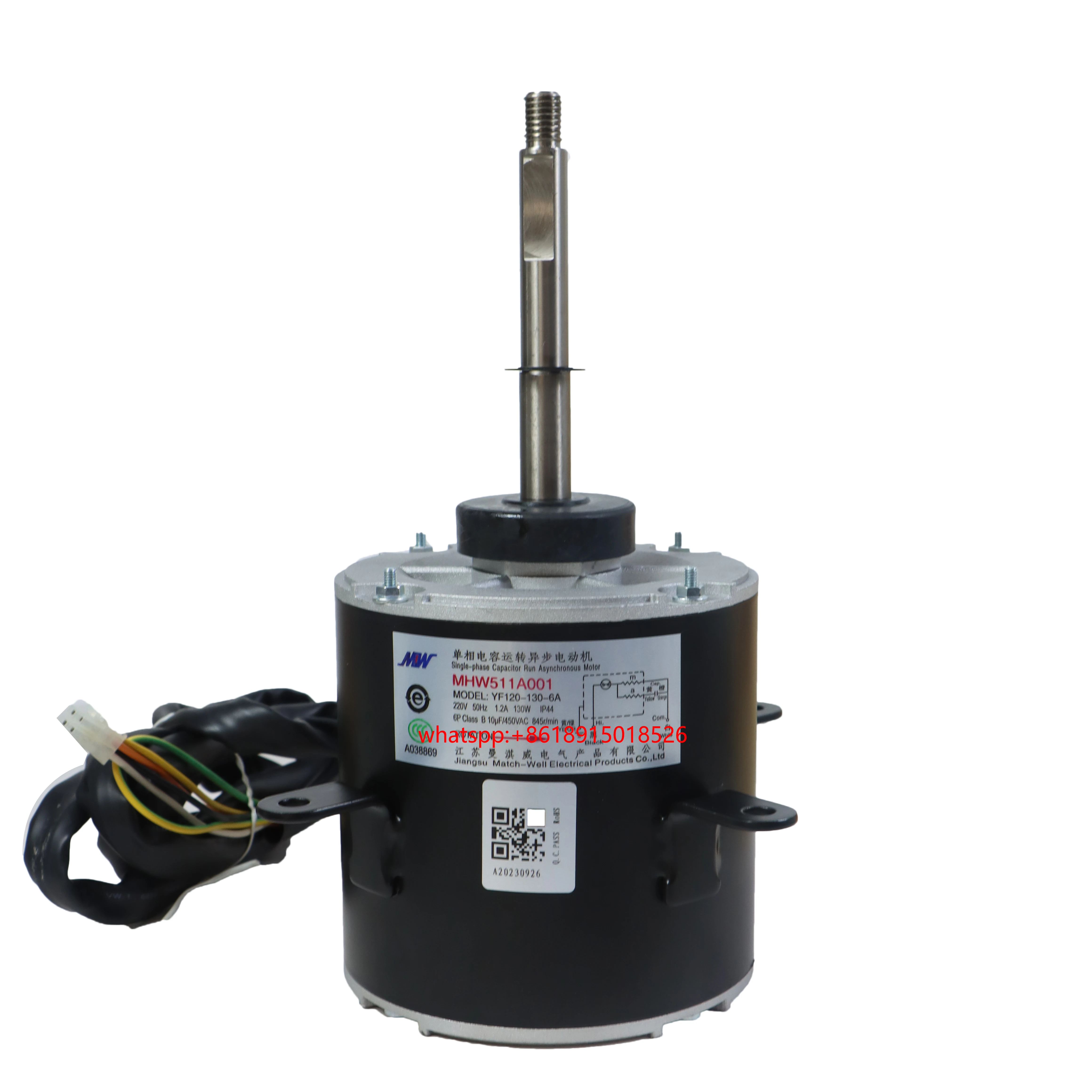 

Used for Mitsubishi Heavy Industries Haier 10 horsepower air conditioning external fan motor MHW511A001 YF120-130-6A