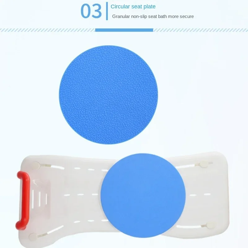 Rotatable Bathtub Bath Board with Handrails, Elderly Care Products Bath Seat Board, Disability Aids Non-slip Disc Bathtub Boards