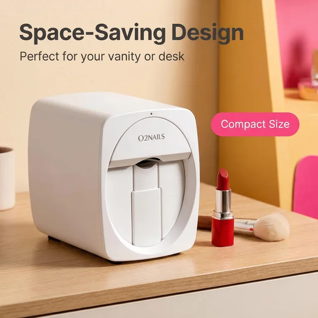 Portable 3D Nail Painting Printer, APP Controlled DIY Nail Art Machine with 1000+ Patterns, Ideal Gift for Girls Ladies, Suitable for Home and Salon Use - Image 3