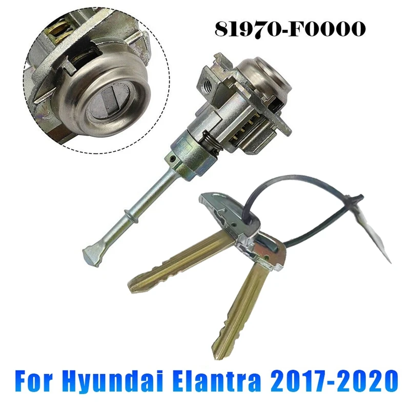 

81905-F2260 Car Door Lock Cylinder W/2 Keys 81970-F0000 For Hyundai Elantra 2017-2020 ADC Full Lock Front Driver Side