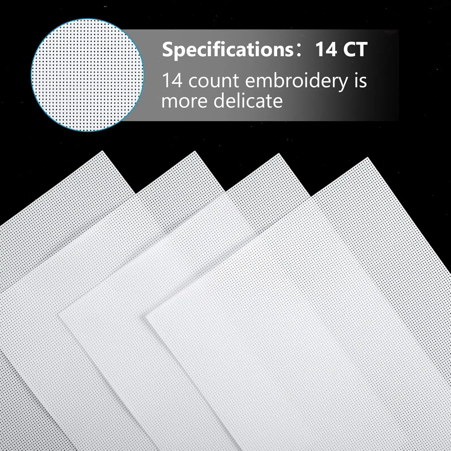 1-4Pcs Plastic Canvas Sheets 14Count Plastic Mesh Fabric Cross Stitch Canvas Eye Mesh for Embroidery DIY Handicraft Knit