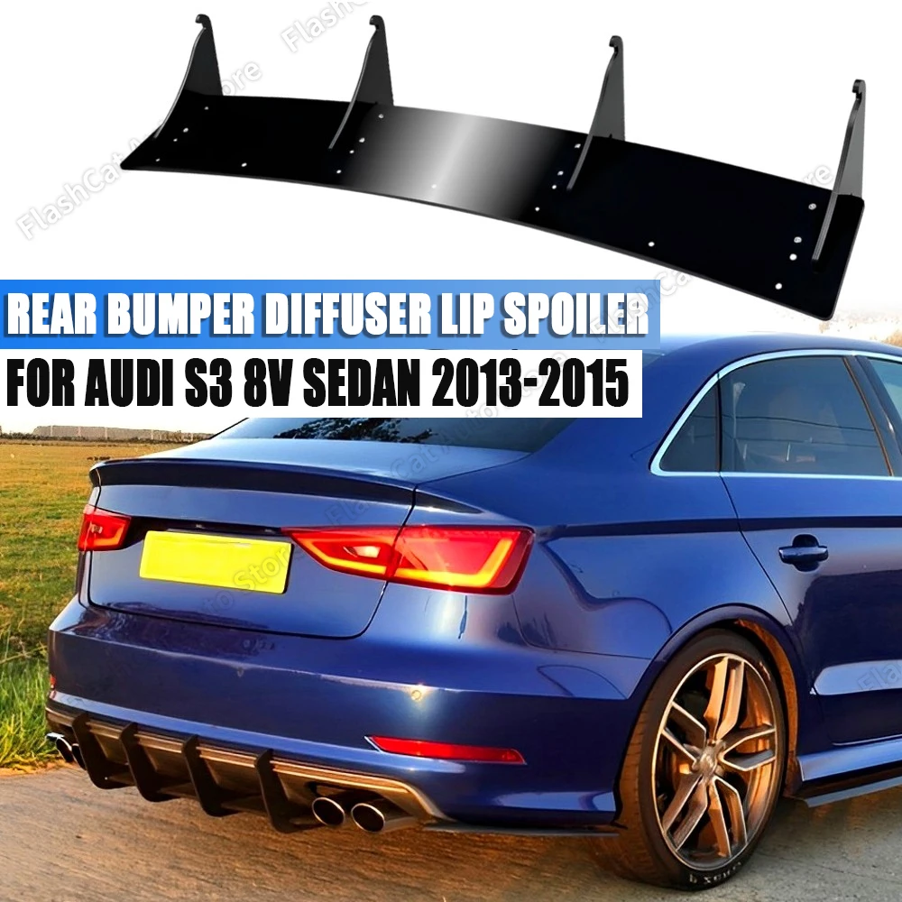 

Car Rear Bumper Valance Diffuser Rear Side Splitters Spoiler Lip For AUDI S3 8V Sedan Pre-facelift 2013 2014 2015 2016 Body Kit