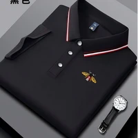 Polo brodé à manches courtes pour hommes, haut décontracté, à la mode, respirant, confortable et polyvalent, nouvelle collection 3