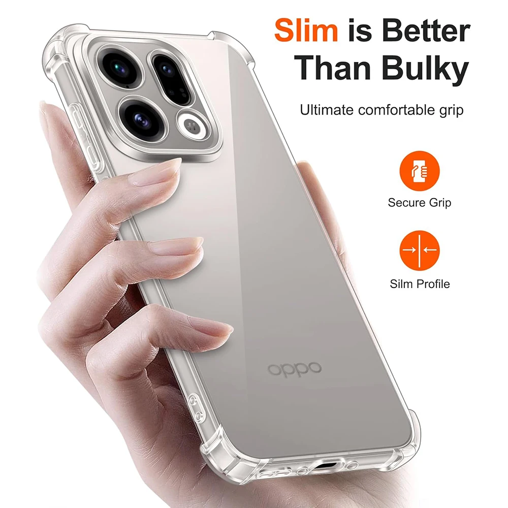 Shockproof Silicone Soft Transparent Shell - Ultra Thin Clear TPU Back Cover