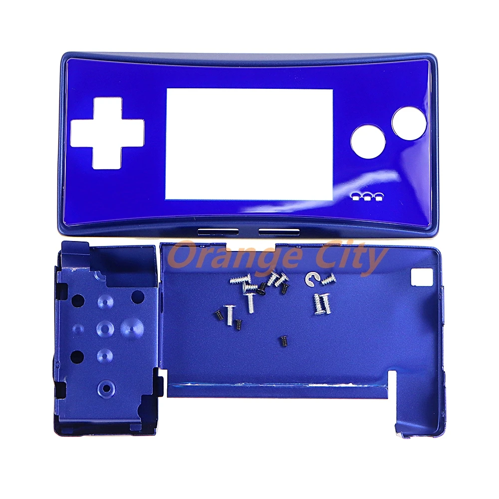 1Set Metal Housing Shell Case Cover With Screws for Nintendo Gameboy Micro GBM Iron Front Back Case Battery Case Holder