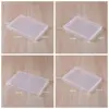 Container Case Rectangular Plastic Clear Storage Box Durable Flat Transparent PP 4 Sizes Jewelry Container Case 6
