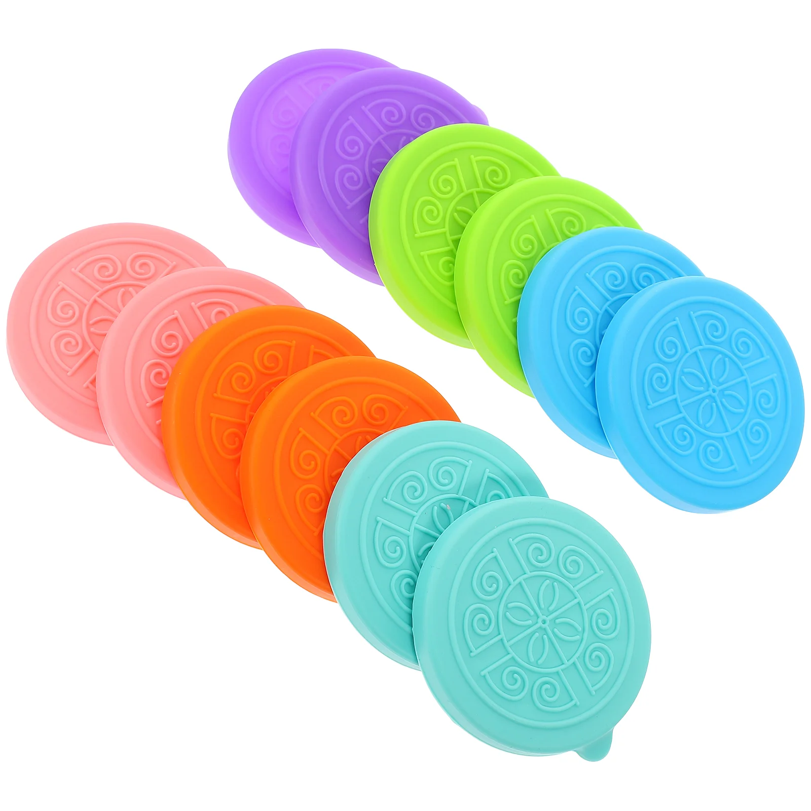 

12 Pcs with Cover Yogurt Glass Jar Lid Silica Gel Kitchen Condiment Dishes Lids