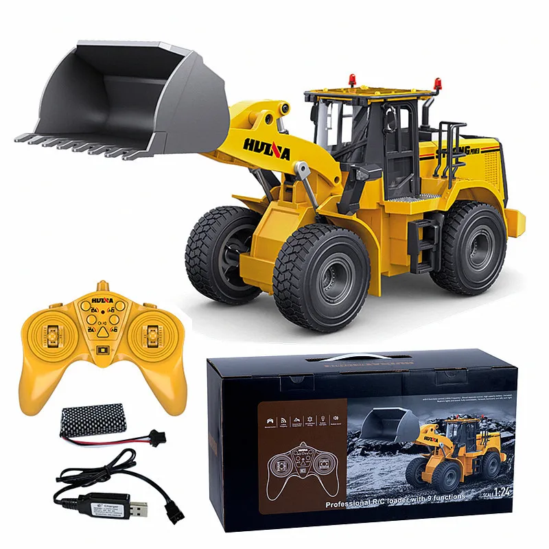 1567 Huina Six-channel Alloy Remote Control Shovel Loader 1:24 Engineering Car Simulation Children's Toy Christmas Birthday Gift 6