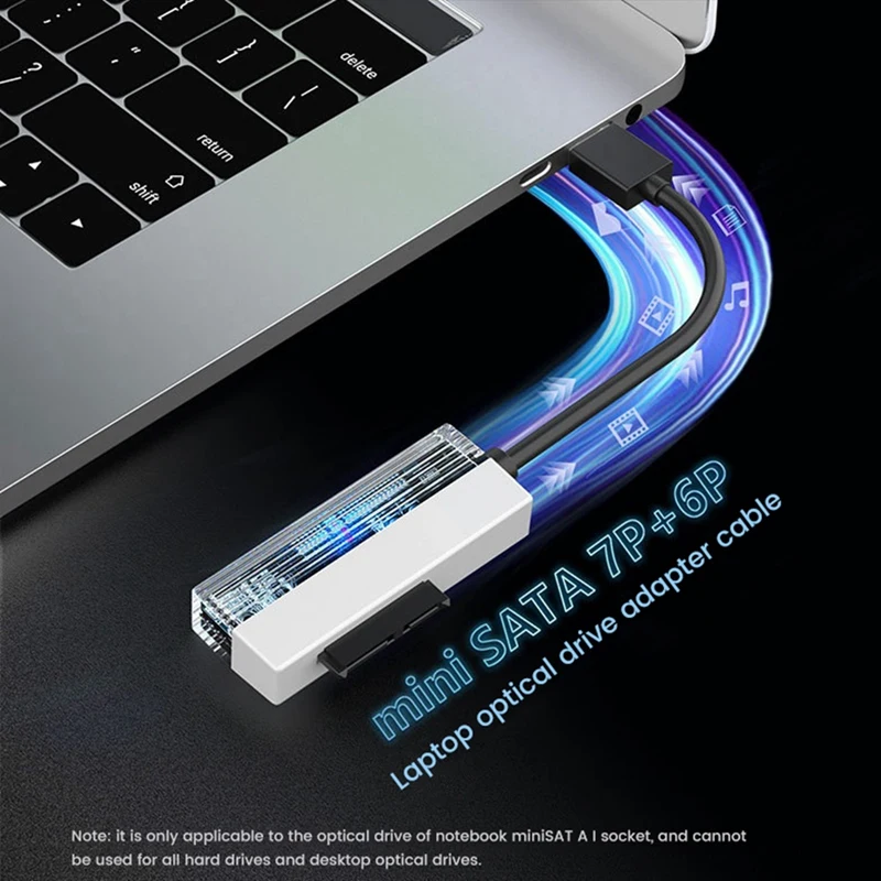 SATA to USB 2.0 어댑터 케이블, SATA to USB 2.0 어댑터, 노트북 CD-ROM DVD-ROM, ODD 어댑터 변환기, USB2.0 에서 6P + 7P