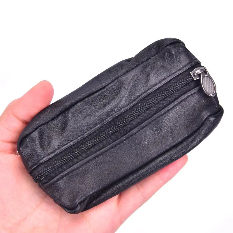 Männer Schlüssel Fall Leder Geldbörsen Geldbörse Weichen Reißverschluss-tasche Keychain Abdeckung Für Geld Tasche Dünne Brieftaschen Ring Beutel Karte geldbörse – Detail 4