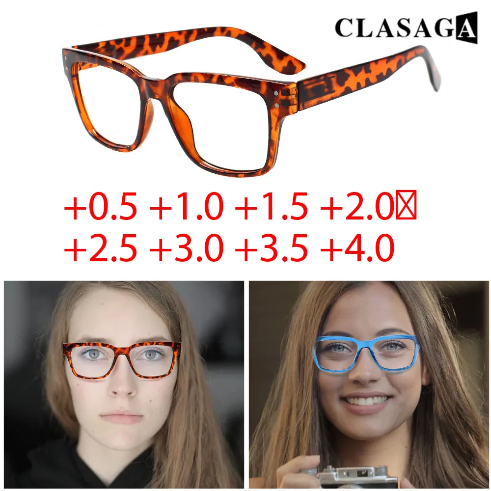 

Очки для чтения CLASAGA, для мужчин и женщин, модные декоративные очки, рецептурные, HD ридеры, легкие, с защитой от глаз