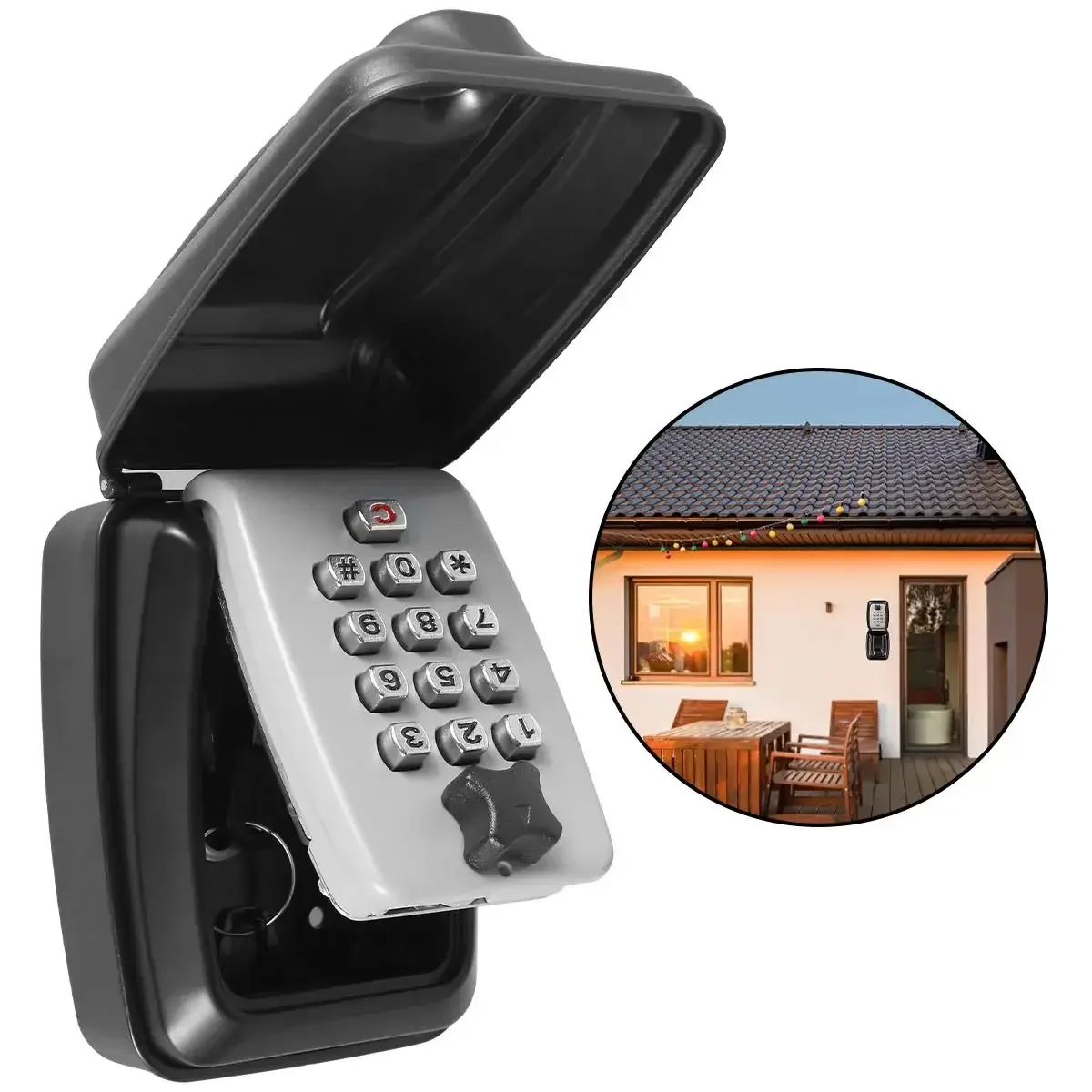OutdoorWallMountKeySafeBoxPasswordLockSafeSmallStorageBox