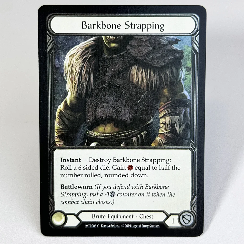 FAB Cold Foil TCG Proxy Game Cards Barkbone Strapping Savage Sash