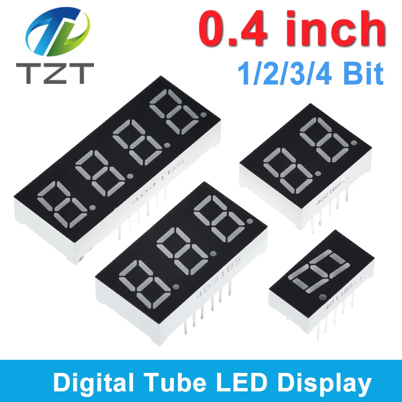 10 Tubos LED Digitales Rojos, 1 Dígito 7 Segmentos, ánodo Común, Para Electrodomésticos Y DIY