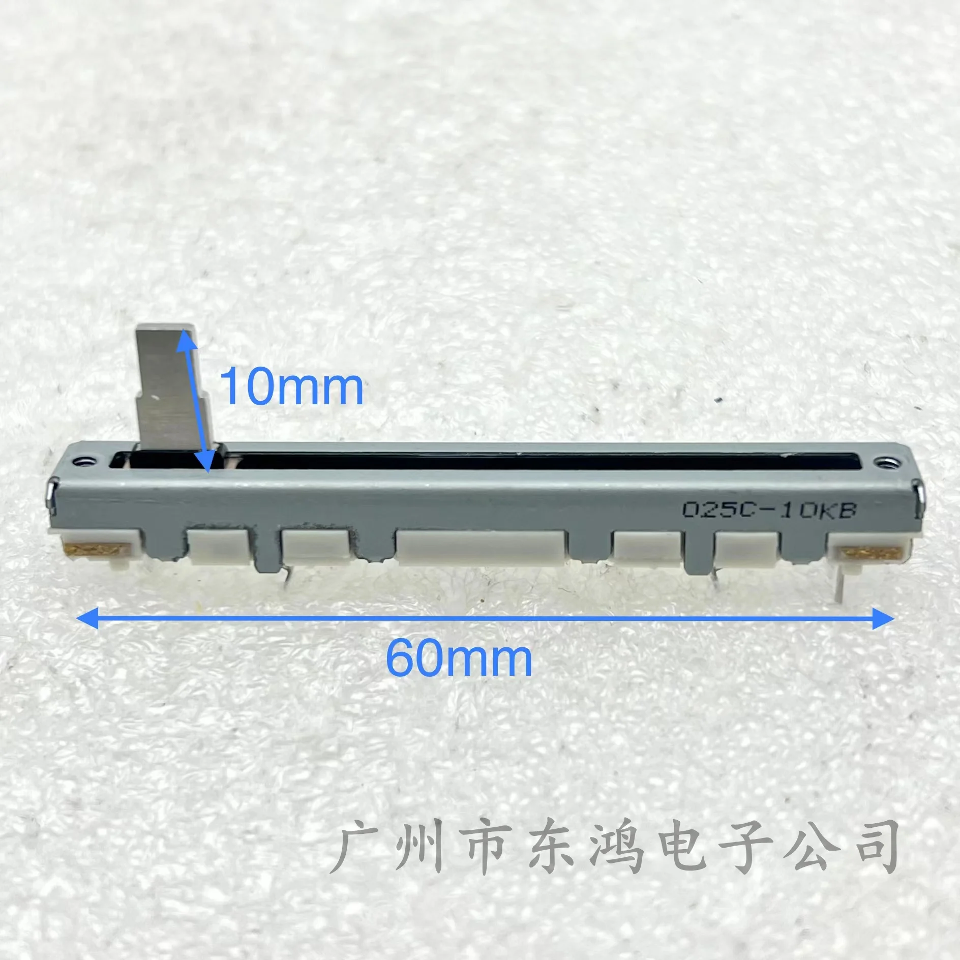 ALPS 60MM straight slide potentiometer linear potentiometer adjustable resistor B10K shaft length 10MM 3 feet 1 PCS