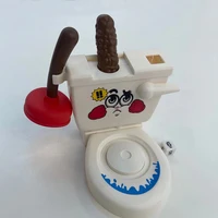 Ejection Toilet Joke Toy Stool Toilet Seat Two-Person Interactive Battle Table Game Spoof Poops Fun Simulation Toys for Kids 1