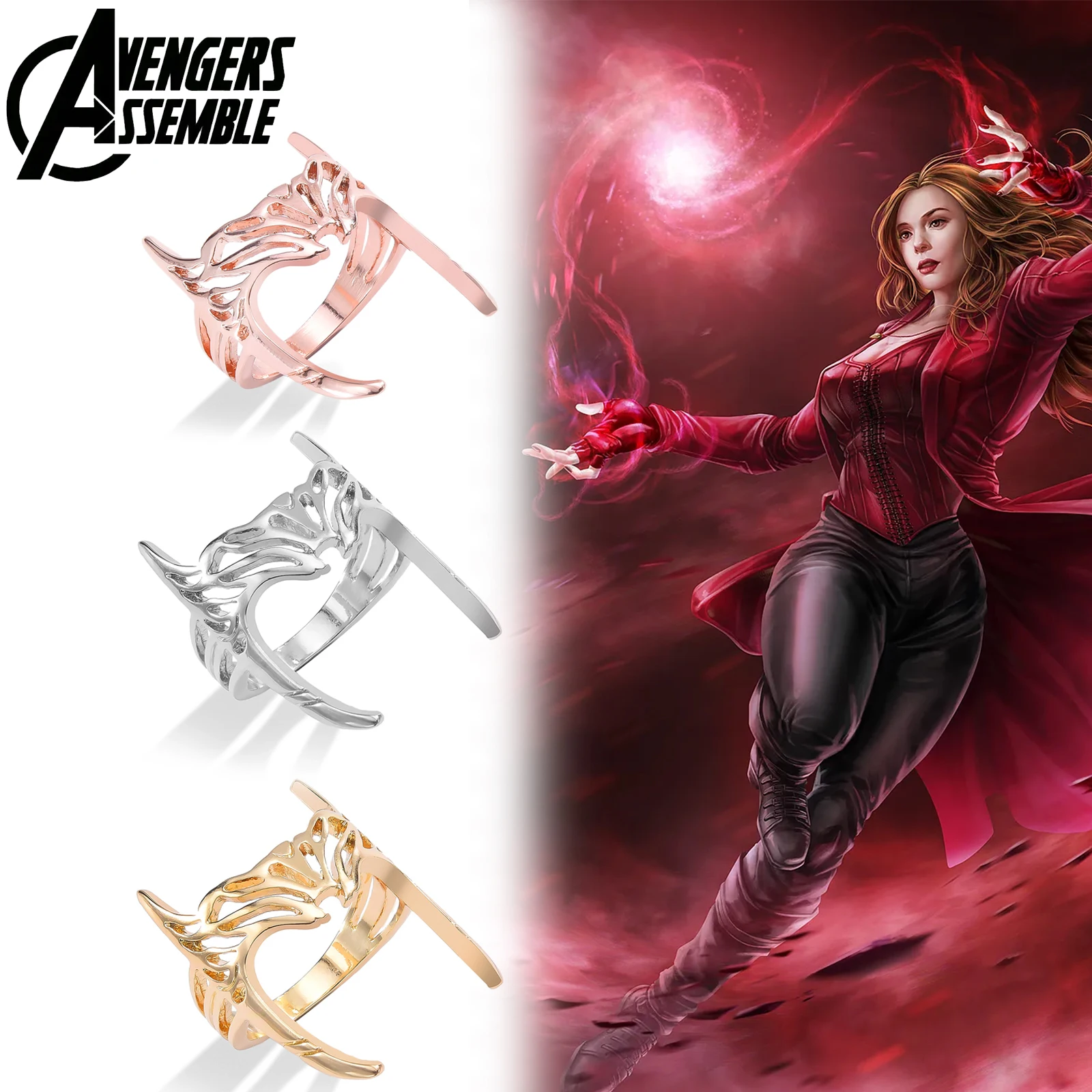 Wanda Scarlet Witch Cosplay Marvel Witch Marvel Ring Cosplay Marvel