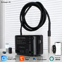 Wifi Temperature Sensor Tuya Smart Wifi Rf433 Intelligent Thermostat Switch 10A Data Monitoring Alexa Google Home Compatible