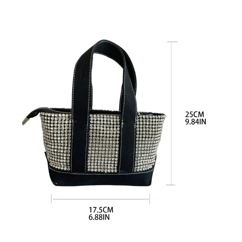 Fashion Tote Bag for Women Crystal Purse Female Evening Clutch Bag Bling Handbag