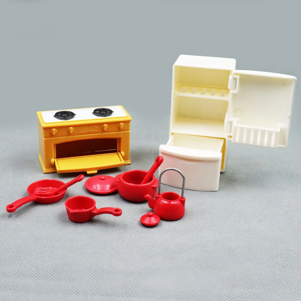 Miniature Furniture 1:12 Dollhouse Kitchen Livingroom Bedroom Set DIY Scene Doll Play Decoration Girl Toy House Gift 6