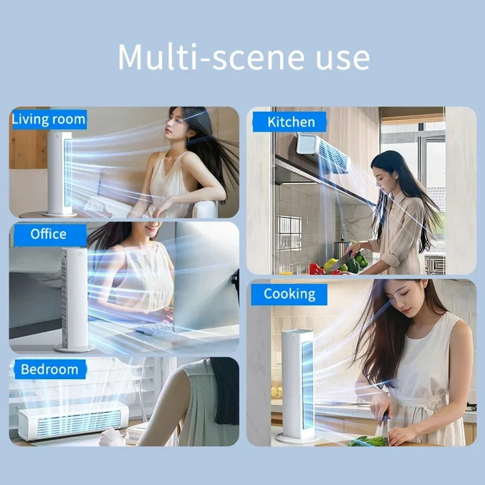 Leafless Air Conditioner Fan 3 Mode Silent Cooling Fan Multi-Purpose Bladeless Air Cooler Fan for Bedroom Living Rooom Bathroom