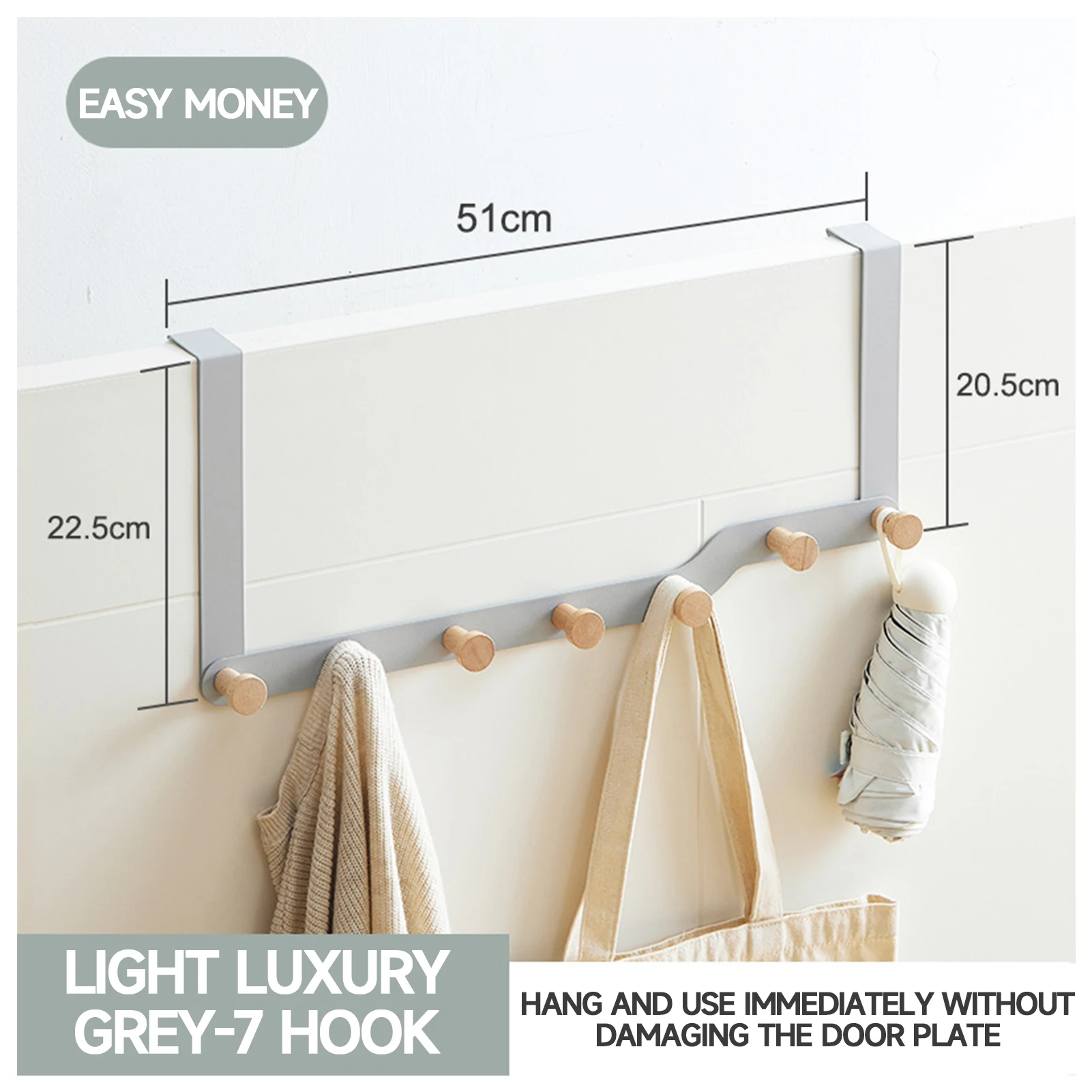 Door Back Hook Hanger Clothes Wall Entrance Hall Coat Rack Over The Door To Hang Clothes Keys Holder Bathroom Coat Hanger Hooks