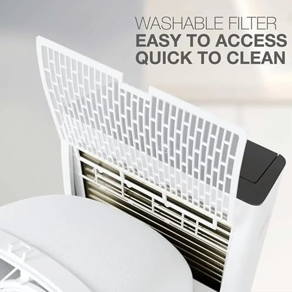 Portable Air Conditioner Heater 14000 BTU Inverter Dual Hose Dehumidifier Fan Compact Design Efficient Cooling & Heating 5