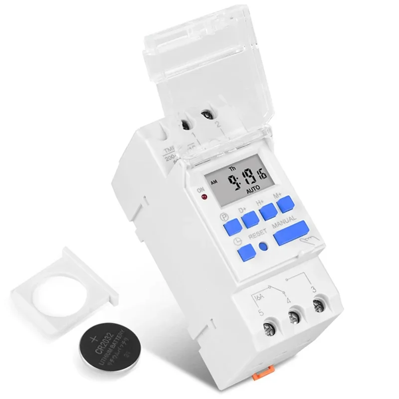 A98Z Programmable Digital Time Switch Relay Timer Control AC 220V 16A Din Rail Mount TM919A Timer Switch