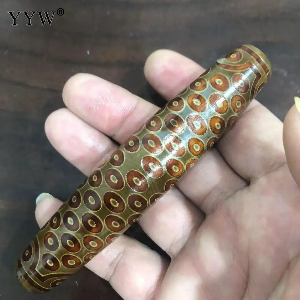 1PC High Quality  Natural Tibetan Agate Onyx Dzi Beadswestern Vintage Oval 21 108 Eyes Two Tone For Reiki Jewelry Prayer