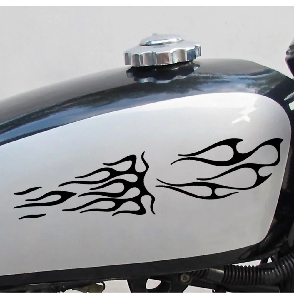 Adesivo Per Carrozzeria 4 Pezzi Decorazione Di Parti Di Fiamma Di Fuoco Adesivi Riflettenti Per Moto Con Decalcomania A Fiamma Impermeabile
