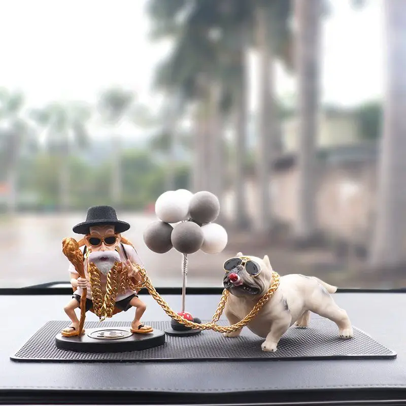 

domineering man dog doll resin simulation dog toy dashboard decoration car ornaments car accessories gift home decoration luxury