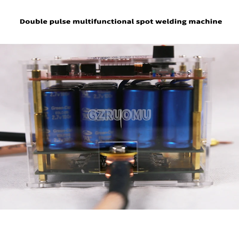 Energy Storage Capacitor Spot Welder Controller Portable Spot Welder Suit Semiautomatic Welding Tool 0.25mm 18650 Battery 2