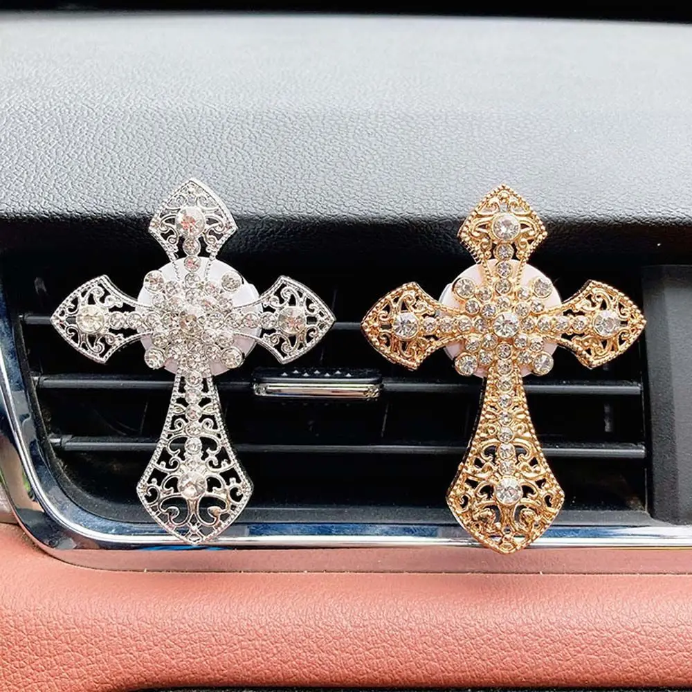 

Diamond Cross Conditioning Car Smell Flavoring In Crucifixion Outlet Perfume clip Vent Clip Christian Car Air Freshener