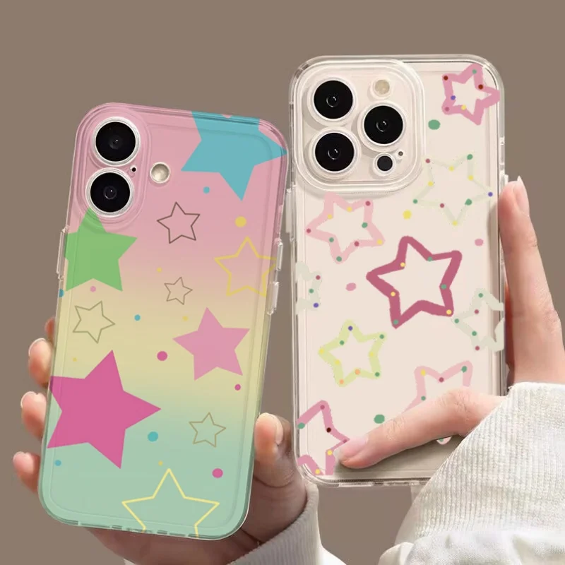 Charming Flash Star Pattern Soft Clear Phone Case