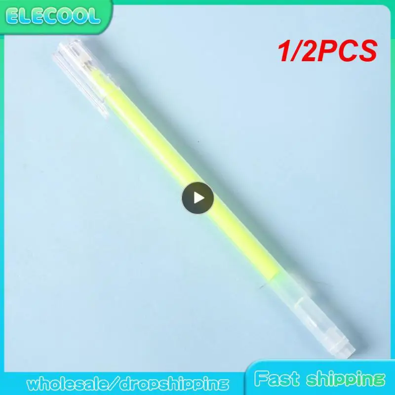 

1/2PCS Double Head Nail Art Tweezers Stainless Steel Rhinestones Sticker Picker Silicone Pressing Straight Head Tweezer Nail Art