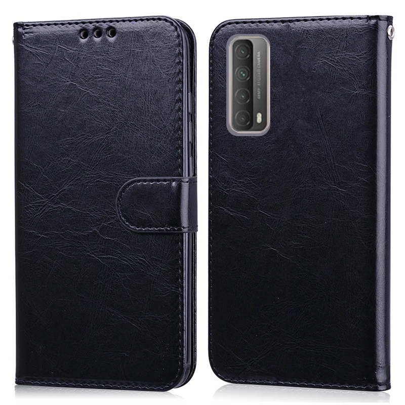 ATISIJIE Flip Custodia in Pelle PU Premium per Huawei P smart 2021,con Slot per Schede e Chiusura Magnetica per Huawei P smart 2021 Nero