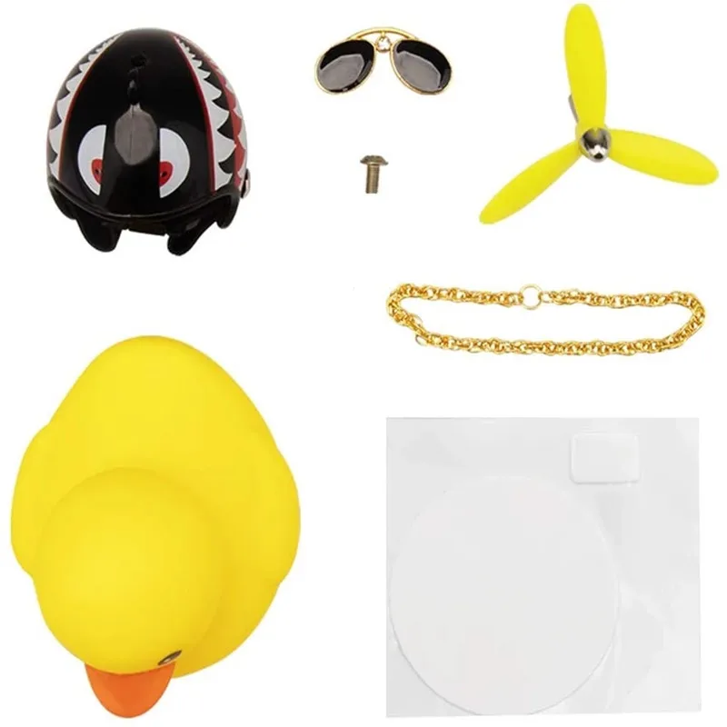 Helm Fiets Gebroken Wind Geel Mini Eend Auto Accessoires Interieur Decor Bad Eend Pop Motorfiets Eendje Motocross Ducky