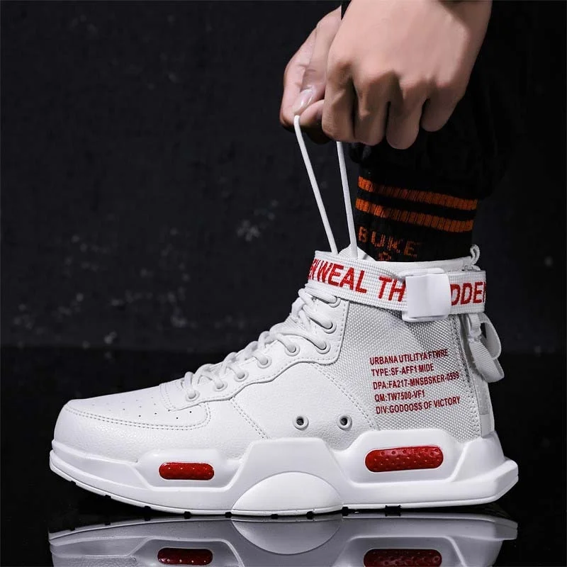 Brand New Mens High Top Sneakers Outdoor Basketball Shoes Male White Sneakers Comfortable Casual Sports Shoes Zapatillas Hombre