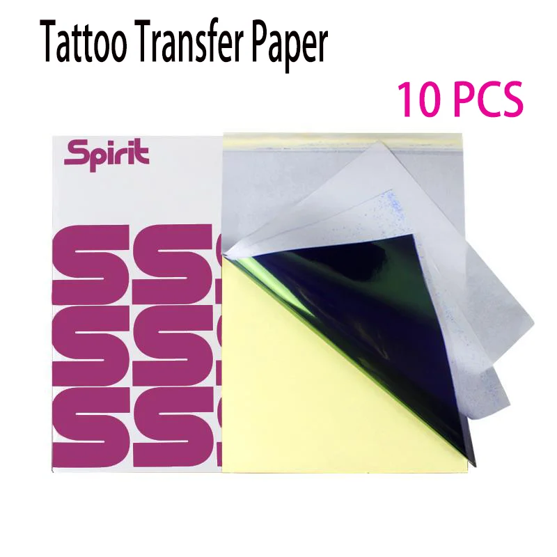 10Pcs Tattoo Transfer Paper Tattoo Template Copy Hand Painted Heat
