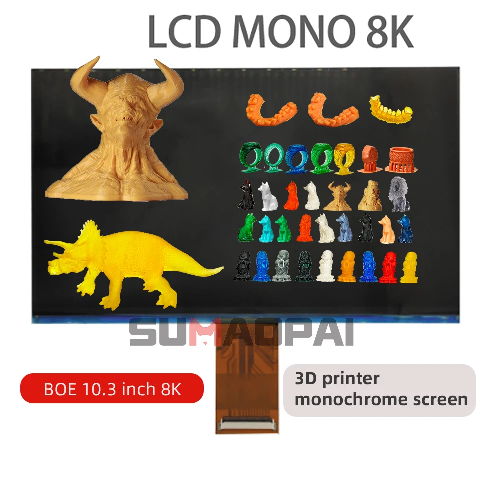 Tela de exibição  Luz uv 405nm dos Acessórios da Impressora 3d Que Cura Boe 10.3 Polegada 8k Lcd Mono Hdmi a Mipi M580 - Imagem 2