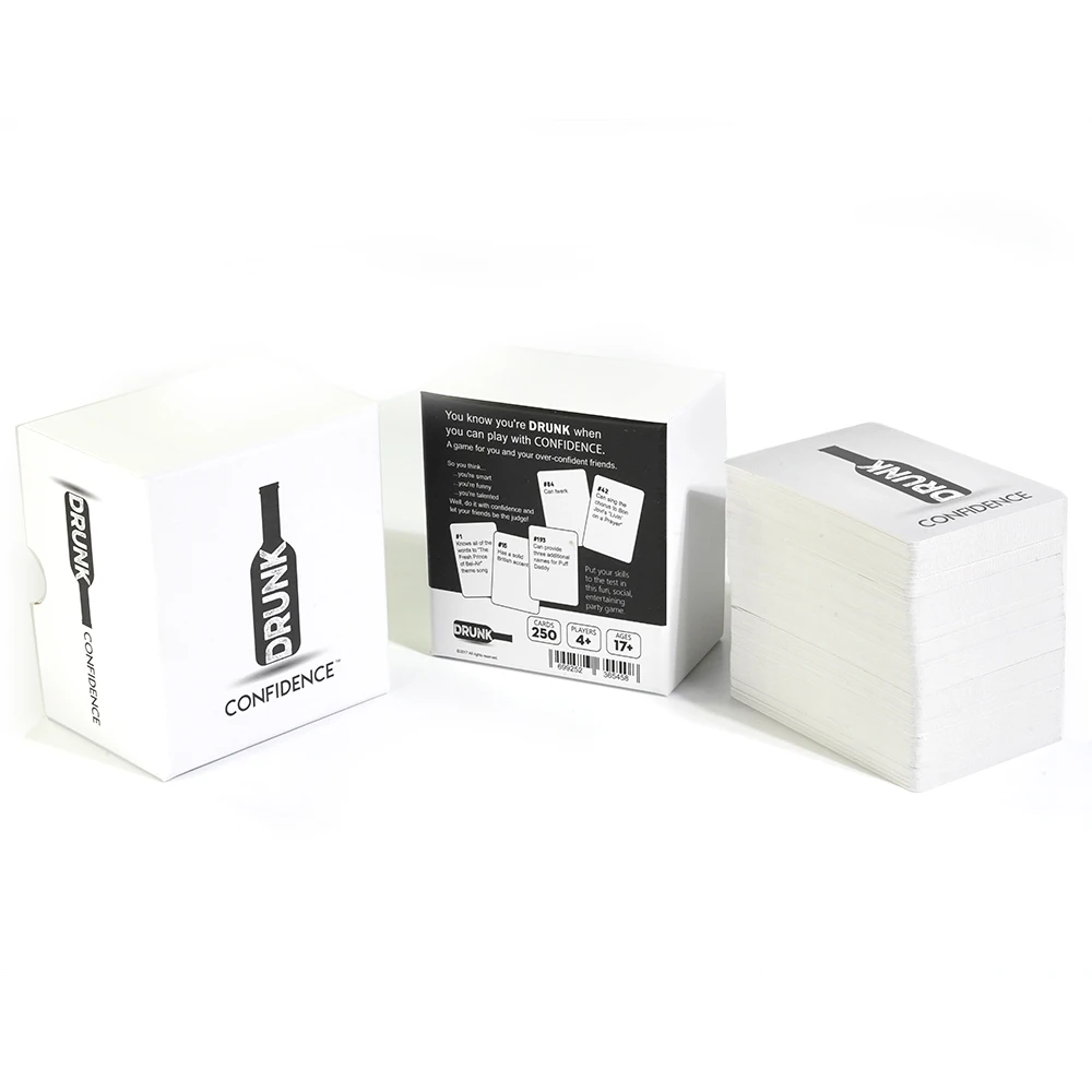 Drunk Confidence Card Game Party Game Adult Party Game for You and Your Overconfident Friends Drink Game 250 Cards 6