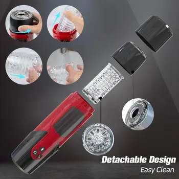 Male Masturbator Automatic Telescopic Rotate Vagina Real Pussy Hands Free Masturbation Cup Sex Toys Masturbators for Men 5