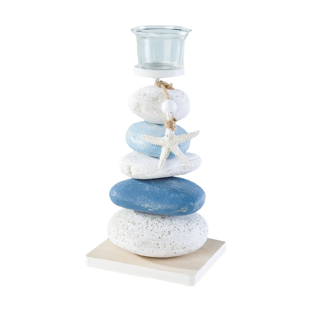 

Candlestick Mediterranean-style Decor Tabletop Holder Household Vintage Fireplace Cup Desktop Supply Home